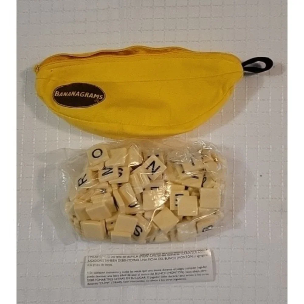 Bananagrams - Original Word Game Yellow Banana Pouch - Instructions Included